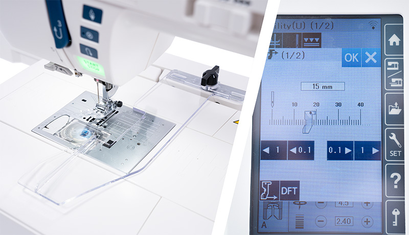 Janome Skyline S9 AcuGuide™ Automatic Cloth Guide